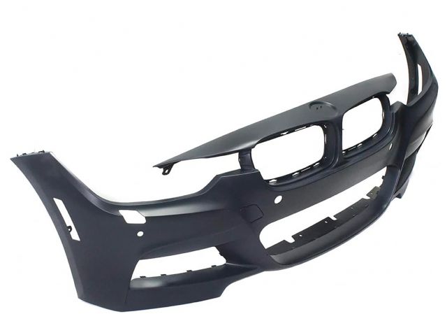 BMW 3 SERIES  F35 FRONT BUMPER COVER W/ WASHER HOLE W/ PDC W/ SIDE REFLECTOR HOLE US TYPE