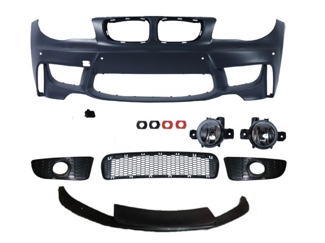 BMW 1 SERIES E82 Couple M1 FRONT BUMPER ASSY W/O WASHER HOLE W/ PDC W/ FOG LAMP W/ FRONT LIP