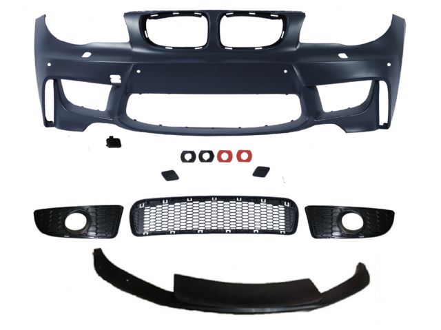 BMW 1 SERIES E82 Couple M1 FRONT BUMPER ASSY W/ WASHER W/ PDC W/ FRONT LIP