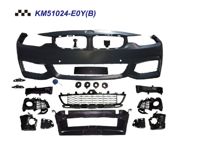 BMW 4 SERIES F32 FRONT BUMPER  ASS'Y W/O WASHER HOLE W/ PDC W/O FOG LAMP