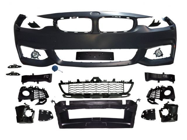 BMW 4 SERIES F36 FRONT BUMPER  ASS'Y W/ WASHER HOLE W/O PDC  W/ FOG LAMP
