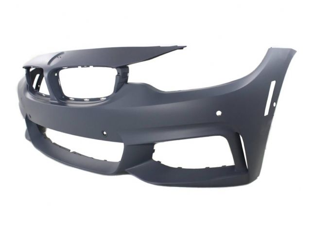 BMW 4 SERIES F33 FRONT BUMPER COVER W/ WASHER HOLE W/ PDC  (W/SURROUND VIEW)
