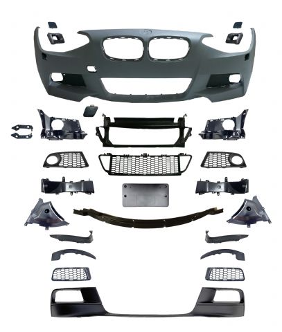 BMW 1 SERIES F21 M tech / M Performance FRONT BUMPER W/ WASHER W/O PDC W/O FOG LAMP ASSY