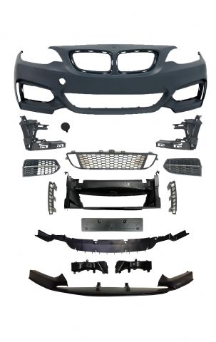 BMW 2 SERIES F22 M tech / M Performance FRONT BUMPER ASSY W/O WASHER HOLE W/O PDC W/ FRONT LIP