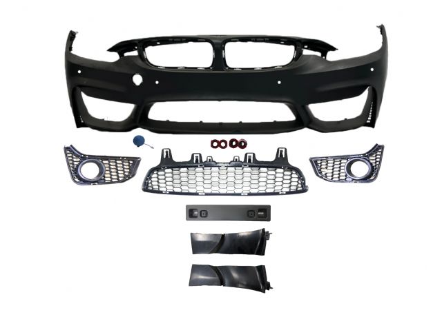 BMW 4 SERIES F36 F/B ASSY W/O WASHER HOLE W/ PDC, OUTER GRILLE W/O HOLE