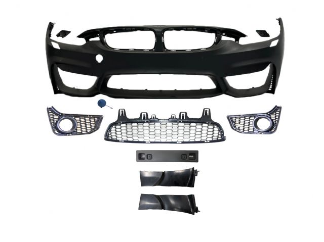 BMW 4 SERIES F33 F/B ASSY W/ WASHER HOLE W/O PDC, OUTER GRILLE W/O HOLE