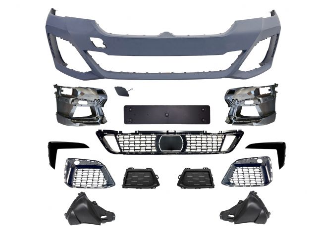 BMW 5 SERIES  G31 FRONT BUMPER ASSY W/O PDC HOLE W/ ACC CENTRE W/O FOG LAMP