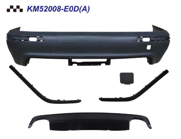 BMW 5 SERIES  E39 M5 REAR BUMPER COVER W/O P,D,S , HOLE W/ASS'Y W/DUAL DIFFUSER