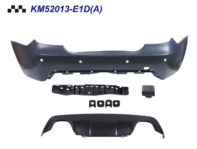 REAR BUMPER COVER W/ P,D,C (18MM) , HOLE + TOW +DUAL SPOILER