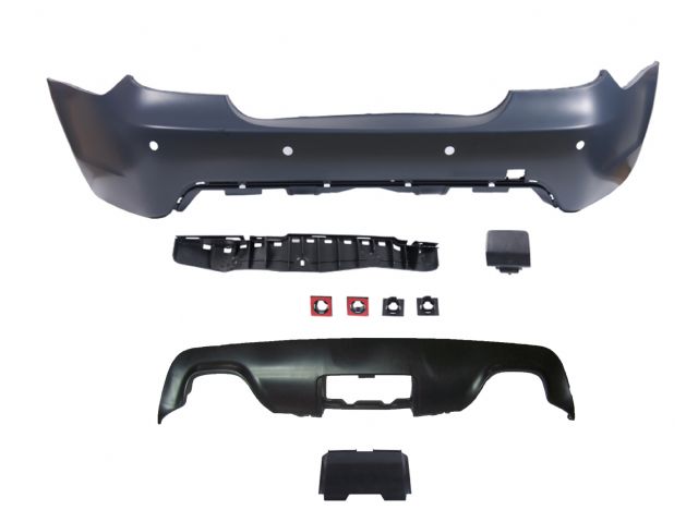 BMW 5 SERIES  E60 R/B ASSY W/PDC, (18MM PDC) (-00- 口-00-) W/ TOW HOOK HOLE W/ TOW HOOK COVER