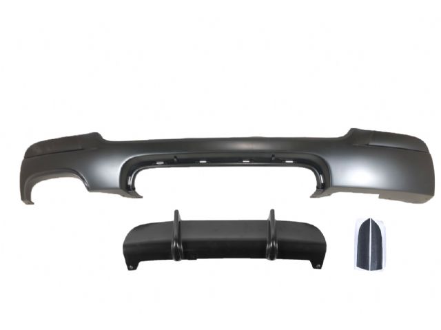 BMW 3 SERIES  E93 DIFFUSER SINGLE OUTLET DUAL EXHAUST (00--) W/ LOWER CENTER VALANCE W/ STICKER