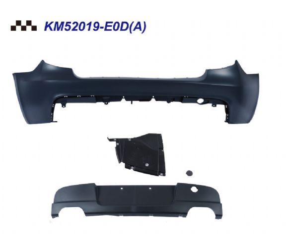 BMW 1 SERIES E81 M-TECH R/B ASSY W/O P.D.S HOLE W/ DUAL OUTLET LOWER DIFFUSER