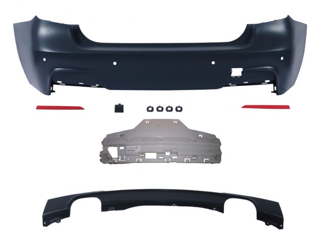 BMW 3 SERIES  F30 R/B ASS'Y W/ PDC TWIN OUTLET QUAD MUFFLER KM52020-3D