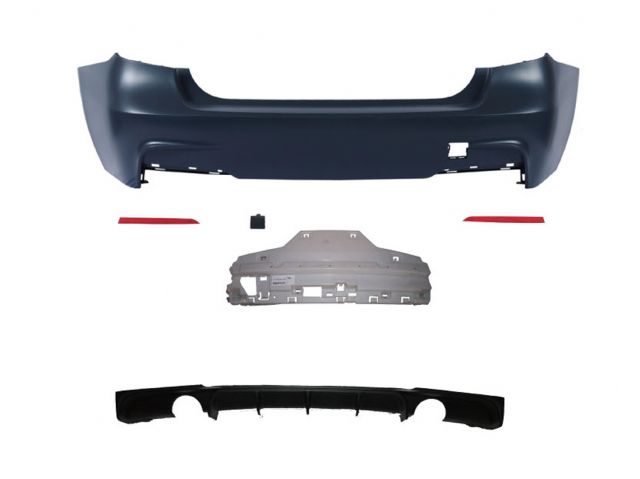 BMW 3 SERIES  F30 R/B ASS'Y W/O PDC TWIN OUTLET DOUBLE MUFFLER KM52020-4D 335