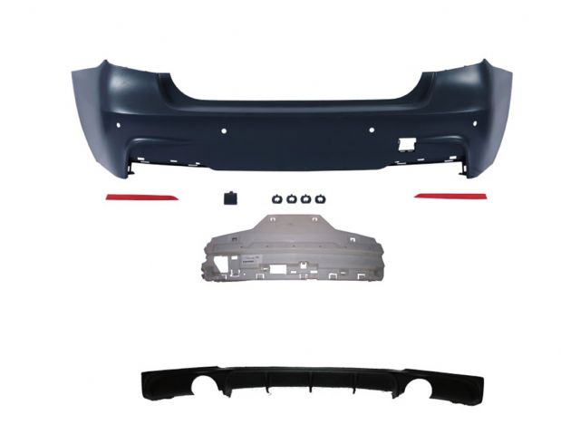 BMW 3 SERIES  F30 R/B ASS'Y W/ PDC TWIN OUTLET DOUBLE MUFFLER KM52020-4D 335