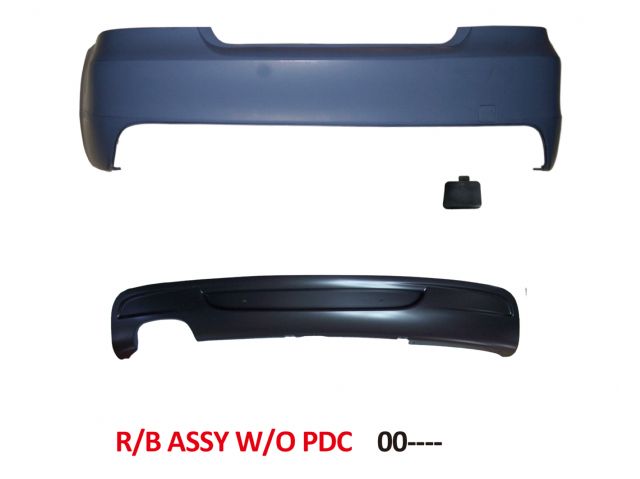 BMW 1 SERIES E88 Convertible M-TECH REAR BUMPER W/O PDC W/ SINGLE OUTLET LOWER DIFFUSER