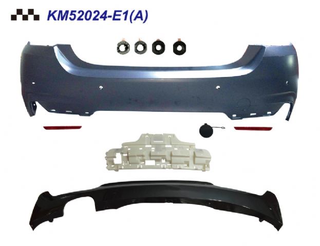 BMW 4 SERIES F33 REAR BUMPER  ASS'Y W/PDC HOLE   W/ SINGLE OUTLET (00--) 