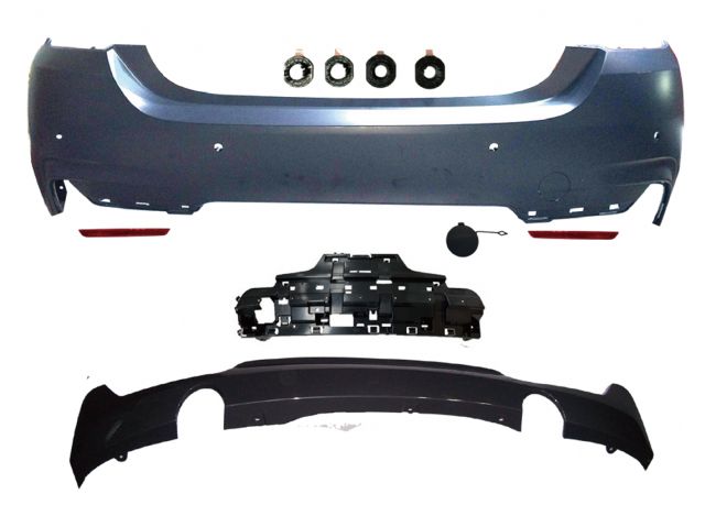 BMW 4 SERIES F33 REAR BUMPER  ASS'Y W/PDC HOLE  W/ TWIN OUTLET (0--0) 