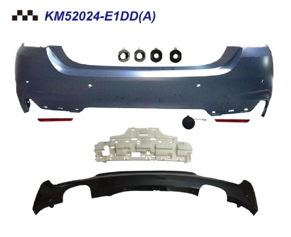 BMW 4 SERIES F32 REAR BUMPER  ASS'Y W/PDC HOLE  W/ QUAD MUFFLER (00--00) 