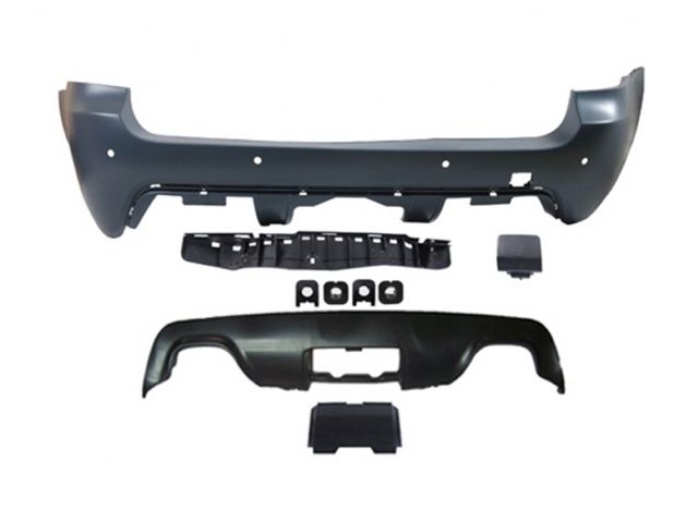 BMW 5 SERIES  E61 REAR BUMPER COVER W/ P,D,C(30MM) , HOLE + TOW +DUAL SPOILER 00--00