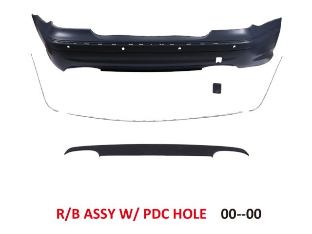 M. BENZ E-CLASS  W211 E63 AMG REAR BUMPER COVER W/P.D.S HOLE W/ASS'Y