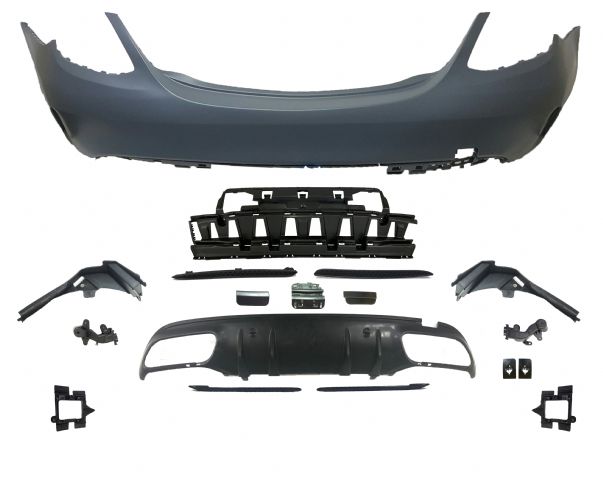M. BENZ C-CLASS  W205 AMG C63/C43 R/B ASSY W/O PDC HOLE W/ TWIN DIFFUSER
