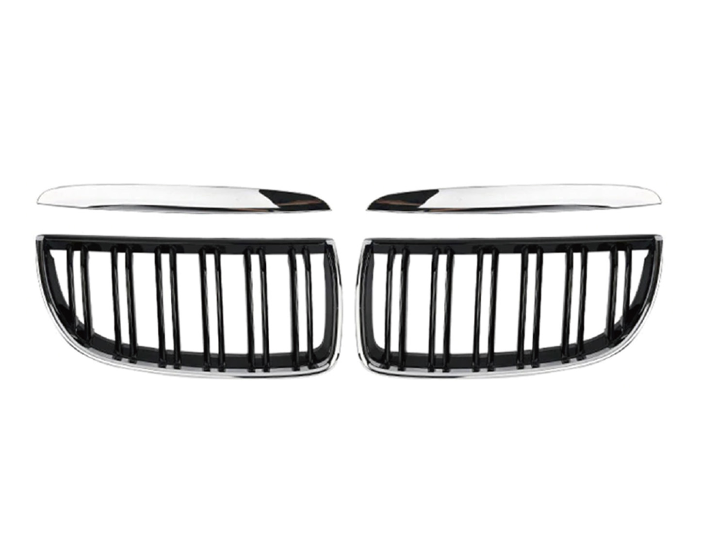 BMW 3 SERIES  E90 DOUBLE BAR LOOK GRILLE W/ UPPER TRIM L/RH