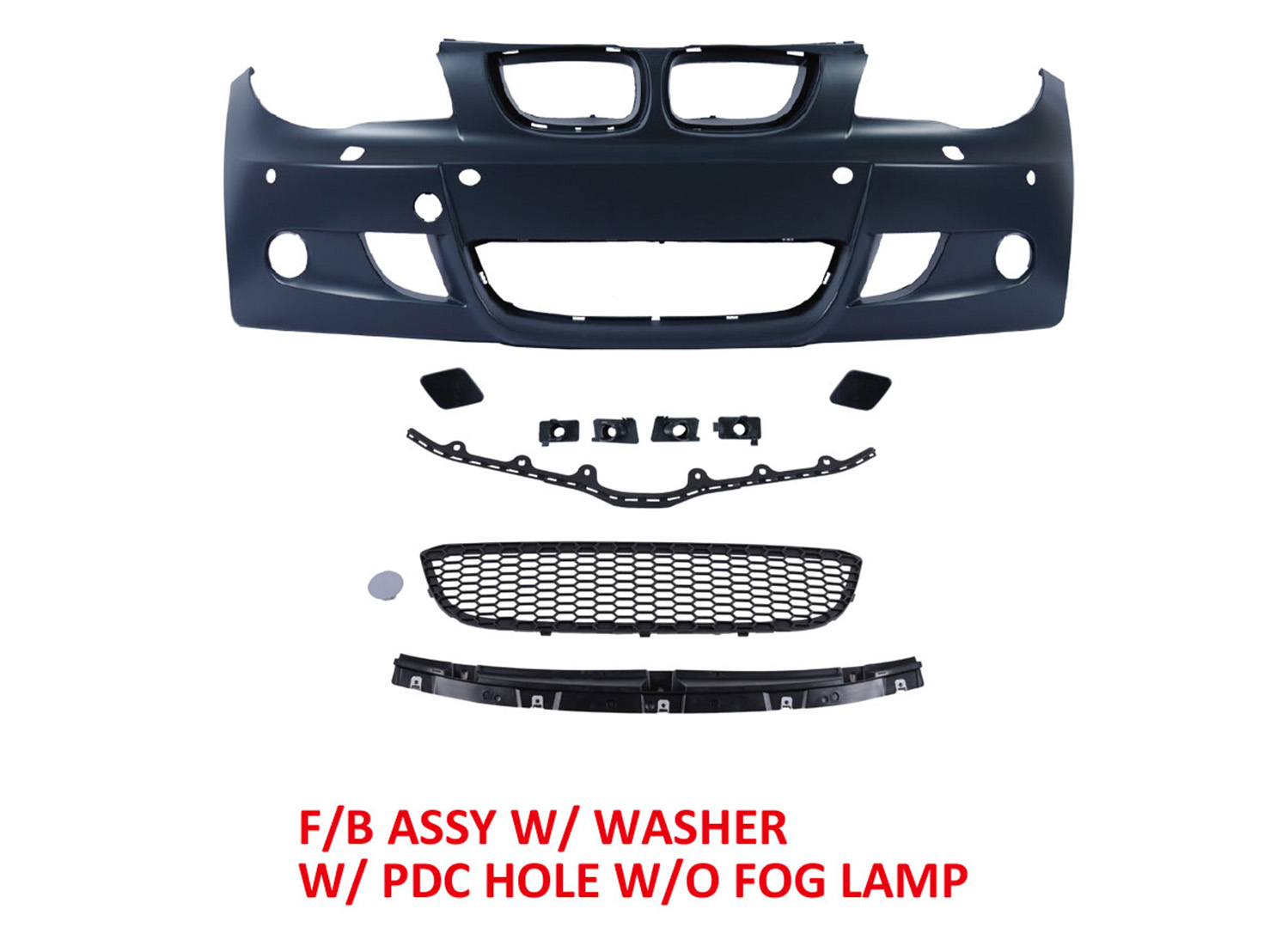 BMW 1 SERIES E81 M-TECH F/B ASSY W/HEAD LAMP WASHER W/ P.D.S HOLE W/O FOG LAMP