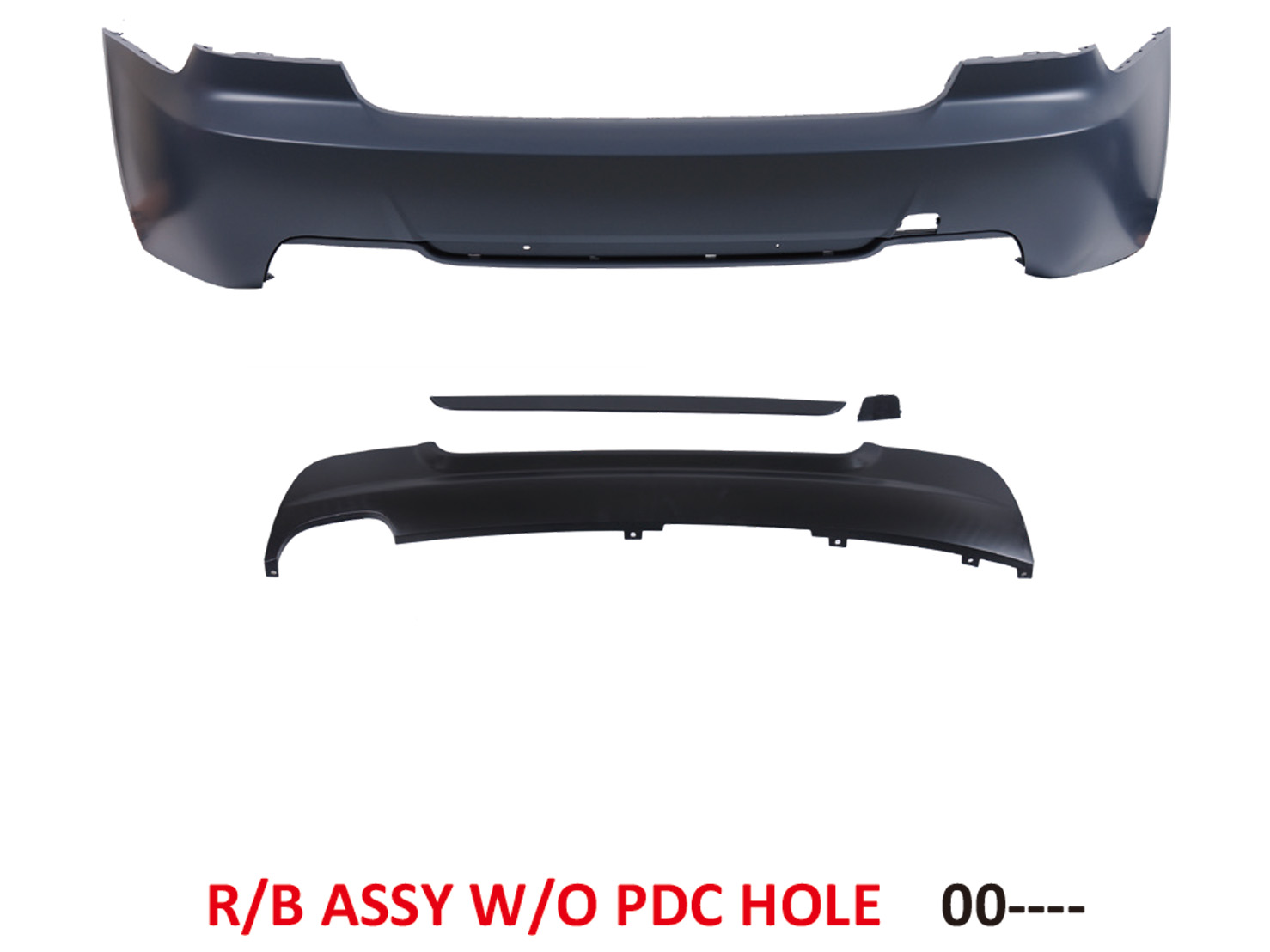 BMW 3 SERIES  E92 M3 Coupe REAR BUMPER COVER W/O P.D.S HOLE W/ASS'Y