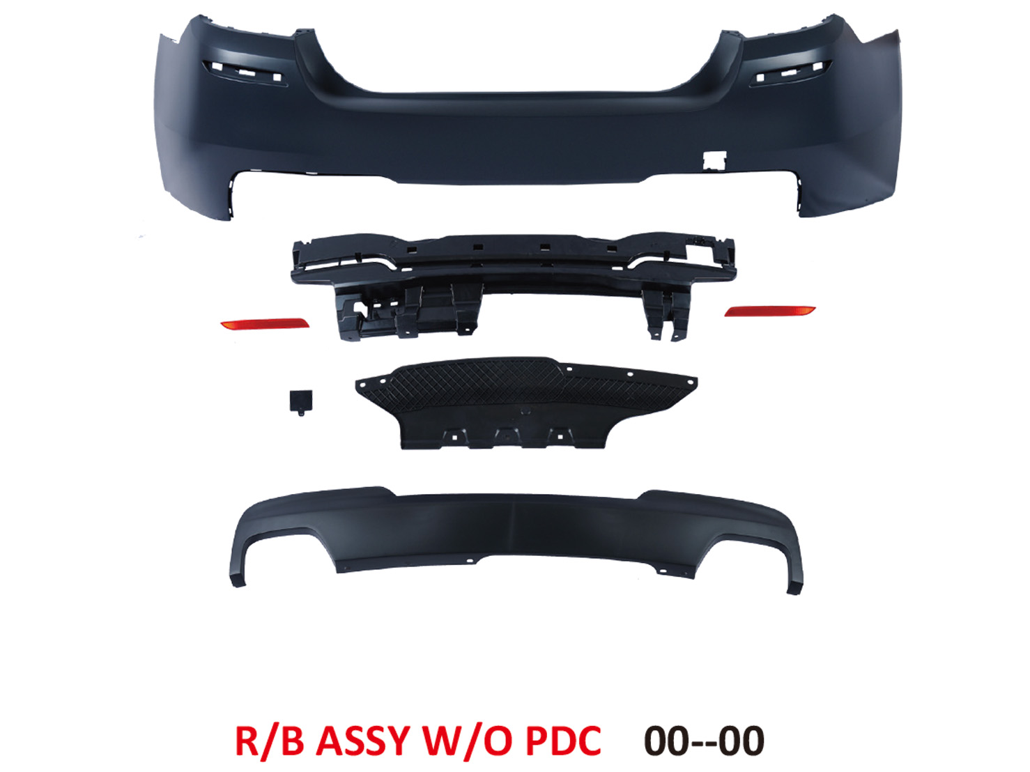 BMW 5 SERIES  F10 M5/ M Performance R/B ASSY W/O PDC W/ 550 LOWER DIFFUSER